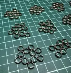 【49個】大穴 ステンレス製 リング型 ロンデル スペーサー 外8mm/内6mm