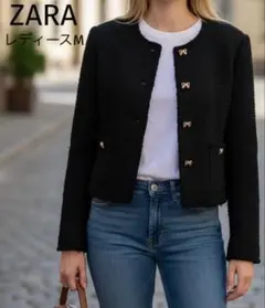 ZARAザラノーカラージャケット　レディースMサイズ