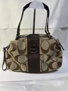 COACH ハンドバッグ ミニボストン キャンバス シグネチャー ロゴ