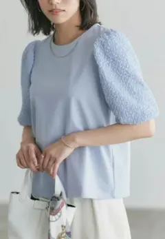 美品★ジャカードスリーブTシャツ【Pierrot】のサムネイル