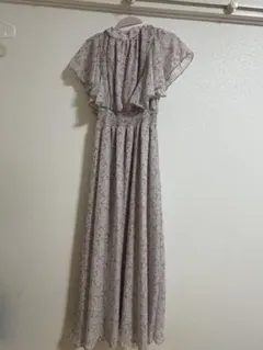 GRL 花柄フリルスリーブボウタイフレアワンピース