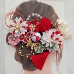 つまみ細工髪飾り成人式結婚式卒業式入学式