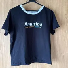 COLZA Amusing ロゴ 半袖Tシャツ ブラック Lサイズのサムネイル