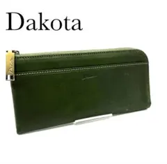 【良品】ダコタ 長財布 グリーン L字ファスナー Dakota 財布 緑のサムネイル