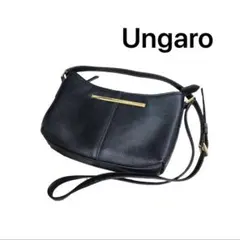 Ungaro ショルダーバッグ 黒 ゴールド金具 シンプル カジュアル レザーのサムネイル