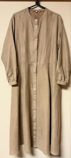 美品✳︎ロングシャツワンピース ベージュM