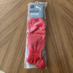 PUMA フットボールソックス 22-24cm レッド　ラインなし