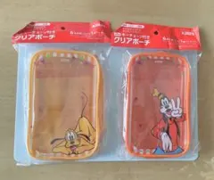 キリン　ディズニー キーチェーン付きクリアポーチ　グーフィー　プルート