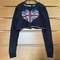 FOREVER21 ユニオンジャック柄 クロップド丈長袖　【今だけ値下げ中】のサムネイル