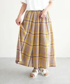 ichi Antiquites‪‪♥︎⁡コットンリネンチェックスカートのサムネイル
