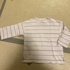 FORK & SPOON ベージュ ストライプ 長袖カットソー