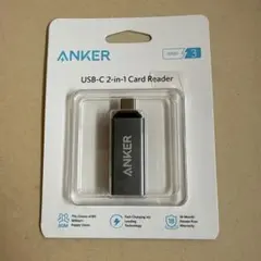 美品　Anker USB-C 2-in-1 Card Reader