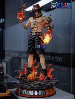 【台座含め70cm】ワンピース エース 大型フィギュア ガレージキット ワンピース エース フィギュア ガレージキット 塗装済み完成品