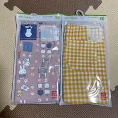 新品未使用　ユニクロ　ミッフイ－　チェック　レギンス　80 2枚セット