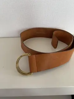 ブラウンレザーベルト ダブルリングバックル