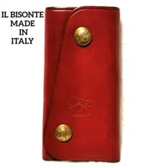 イルビゾンテ イタリー製 イタリアンレザー 本革レザー ロゴ ４連 キーケース