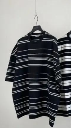 美品 cootie Supima Border Oversized Tee M - メルカリ