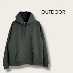 OUTDOOR 【L】新品　タグ付き　防風パーカー　フーディー　フードにロゴ