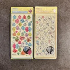 「しずくちゃん」2枚 ボンボンドロップ 風 シール 白mix ぷくぷくシール