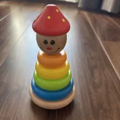 Hape ハペ　木製スタッキングトイ きのこ 知育玩具