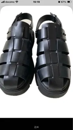 ZARA グルカサンダル ブラック 43のサムネイル