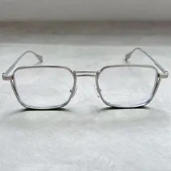 新品未使用 クラシック・ヴィンテージ風 スクエアメタル 伊達メガネ