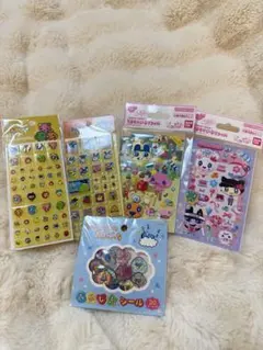 たまごっちシール5点セット タイルシール たまもりシール おはじきシール