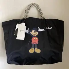 ★超備品★ NOMADISトートバッグブラックディズニーコラボ 美品✨ノマディス ミッキー ディズニー コラボ トートバッグ