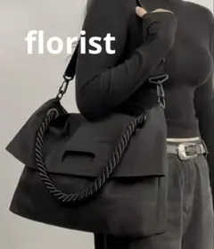 florist 【A4収納可・軽量】ロープハンドル口折れショルダーバッグ トートのサムネイル