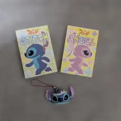 ディズニー スティッチ エンジェル メモ帳 ストラップセット