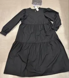GU UVカット XL ティアードワンピース長袖 ブラック ペチコート付 新品