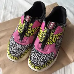 アグugg スニーカー　24.5cm ヒョウ柄ピンク　厚底　レオパード