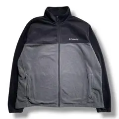 F1336　【即購入OK】　Columbia　フリースジャケット　2XL　黒.灰