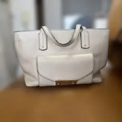 FURLA ライトグレー レザーハンドバッグ