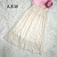 新品タグ付 A.R.W アロー ロングスカート 総レース ウエストゴムのサムネイル