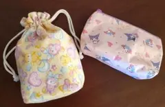 コットン巾着袋とMy Melody ポーチ 2点セット