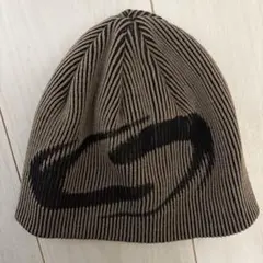 ストライプニット帽 ロゴ入り