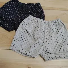 【無印良品】水玉模様 半ズボン 2枚セット サイズ100