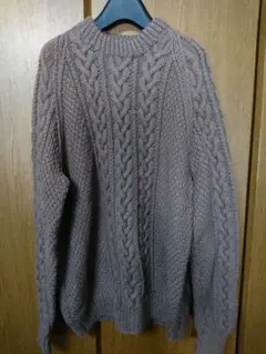 70s 80s ビンテージ ハンドメイド フィッシャーマンセーター ニット