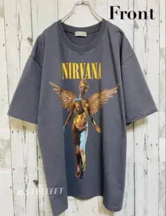 Nirvana　プリント　Tシャツ　ユニセックス　ストリート　バンド