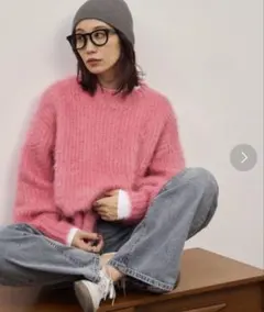 【Auntie Rosa holidays】ピンク オーバーサイズ ニット