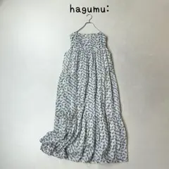 /hagumu インド綿　ギャザー　ワンピース　ノースリーブのサムネイル