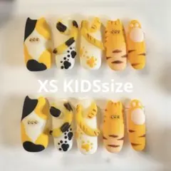 肉球＆三毛虎柄❤︎マット仕上げ猫ネイルチップXSサイズ【即購入OK】