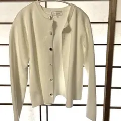 ロペピクニック カーディガン ホワイト　金ボタン 羽織 サイズ38 M 綺麗め