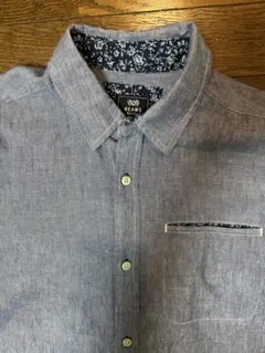 BEAMS グレー 長袖シャツ ポケット付き　M