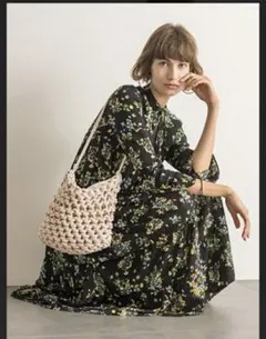 milaowenの花柄ロングワンピース フレアスリーブ