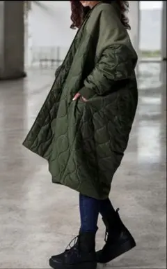 patterntorso アンティカ ロングキルティングコート