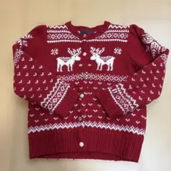 Polo Ralph Lauren トナカイ柄カーディガン サイズ3 赤