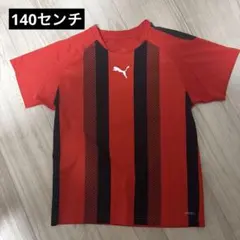 PUMA DRYCELL サッカー 半袖シャツ レッド ブラック 140センチのサムネイル