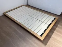 引き取り希望・着払い変更可能」無印良品 オーク ダブルベッドフレーム